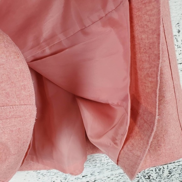 Merona Women Midi Wool Blend A-Line Pink Skirt Sz 4 Quiet Luxury Light Academia - Picture 3 of 8